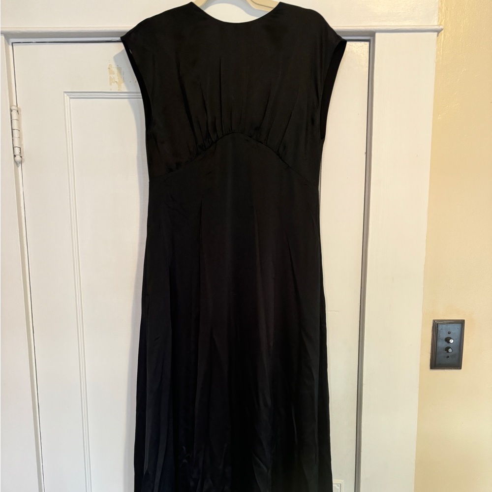Black astral Silk maxi dress